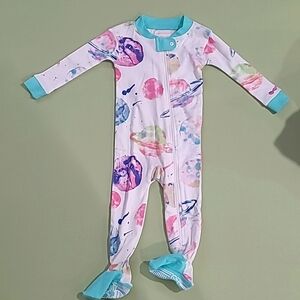 Burt's Bees baby 3-6 month planet sleeper outfit